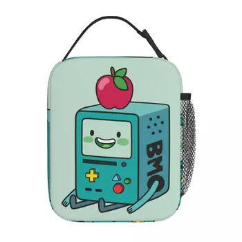 Време за приключения Apple BMO Merch Изолирано Чанта За Обяд За Офиса Чанта За Съхранение на Храна Преносим Термохолодильник Обяд Кутии