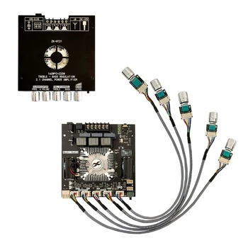 Bluetooth5.0 Такса Усилвател и субуфер 160 W + 160 W + 220 W 2,1 Канал е Подходящ за Стереодинамика Модул аудиоусилителя Начална Музика