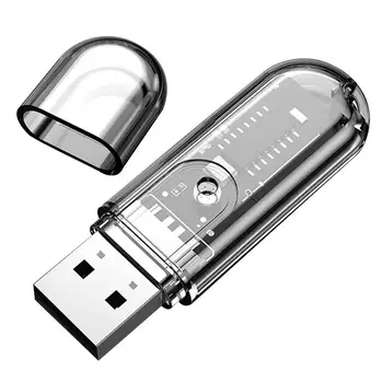 Адаптер USB Aux Здрав преносим аудиоадаптер-приемник USB 5.3, Високоскоростен адаптер за приемане на музиката в колата, Многофункционален И