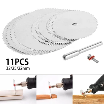 11 * Мини-дискова Електрически трион мелница режещ диск за Завъртане инструмент за рязане на метал, електрически инструменти и Дискове за рязане на дърво