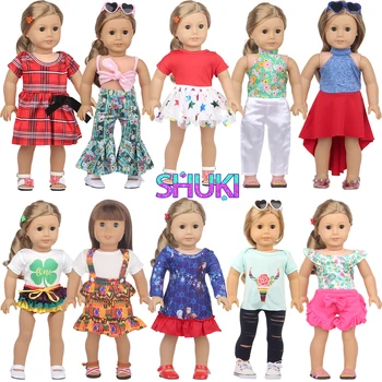 Аксесоари за кукольной дрехи за новородено 43 см предмети и 18-инчов американското куклено рокля, играчки за момичета и кукли за момичета на нашето поколение