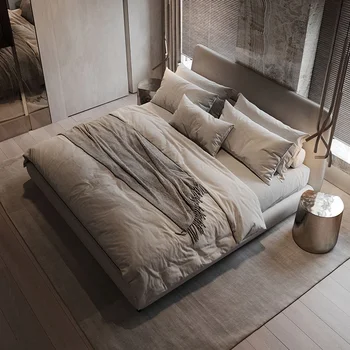Качество на Таблата Двойно легло, Модерни Големи Дизайнерски Легла Рамка Двойно Легло Спални Принадлежности За Спалнята Скандинавски Мебели