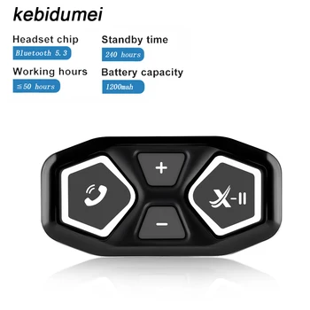 Каска, слушалка Kebidumei X11 за мотоциклет, безжични слушалки, Bluetooth, водоустойчиви слушалки за мотоциклетни шлем с шумопотискане