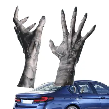 Стикер ужасите на колата стикер на ужасите за Хелоуин за автомобили, ужасяващи призрачни ръце, очи, стикери за стени, врати, Интериор на прозореца на колата, Зловеща стикер от PVC