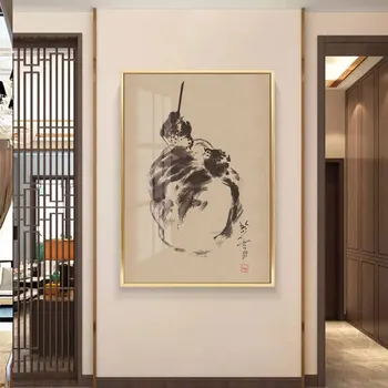 Китайски художествен плакат туш с птици и цветя, стенни живопис върху платно, домашни окачени картини, щампи, интериор за спални, коридор, спалня, всекидневна