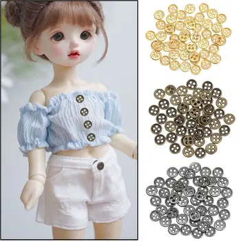 20pcs 6 мм Аксесоари за кукли ръчно изработени Мини-катарами за кукольной облекло DIY Кръгли Метални Копчета за кукольной дрехи и Аксесоари