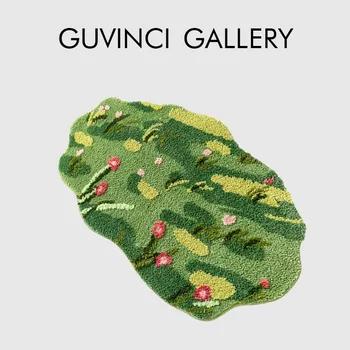 Художествени мат GUVINCI Wonder Garden с дрямка, ръчно изработени килими, детска палатка в помещения и на открито, подложка за баня, всекидневна, пералня