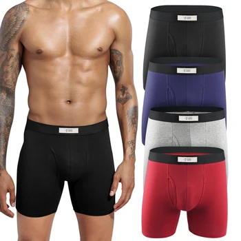 Модни Памучни Мъжки Слипове-Боксерки къси Панталони, Мъжки Спортни Продълговати Еластични Дишащи Боксови Гащи С Двоен Калъф Multi pack gift