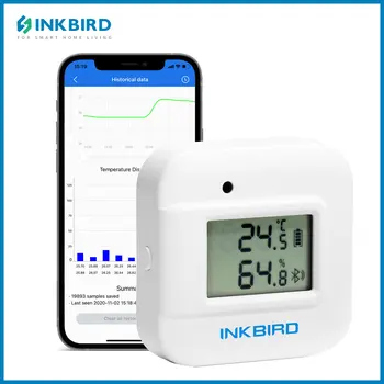 INKBIRD IBS-TH2 серия Монитор температура и влажност Bluetooth Цифров термометър, Влагомер Интелигентен сензор за времето в хладилника