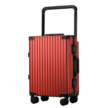 Багаж с плъзгаща перекладиной, широко универсално колело, парола за изключване на звука, 20/24-инчовата чанта за пътуване, преносим багаж в алуминиева рамка