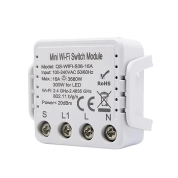 Mini Sasha ZigBee 3.0 Smart Switch Модул WIFI Smart Socket Switch Умни Socket 16A Гласово Управление на Работа С Алекса Home