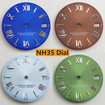 Циферблат NH35 28,5 мм Римски циферблат nh35 Циферблат Часа Промяна Циферблат на часовник с Автоматичен механизъм NH35 /NH36 Аксесоари За Часовници