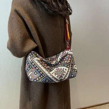 Дамски корейската версия на новата чанта през рамо дамски чанта универсална Instagram голямата голям чанта през рамо универсална малка квадратна чанта