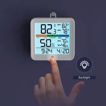 Youpin Изключва Звука Часа на Температура И Влажност В стаята, машина за висока точност следи Температурата В Детската Стая, LCD Екран с подсветка