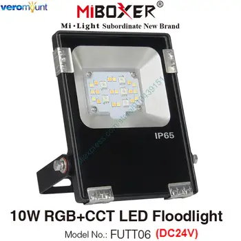 MiBoxer FUTT06 DC24V 10 W RGB + CCT Led Прожектор IP65 Водонепроницаемое Външно Осветление 2.4 G RF Дистанционно WiFi приложение Алекса Гласово Управление