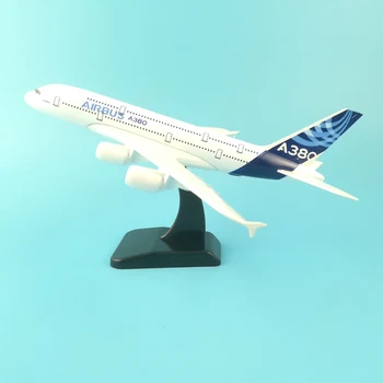 20 см Легкосплавный метален AIRBUS A380 Airlines Модел самолет 1: 350 A380 Оригинален модел бебешки играчки, модели на самолети, се събират занаяти, подаръци