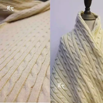Вязаная плат Шапка Пуловер Дизайнерски дрехи Плътна кърпа за шивашки Тъкани за квадратни метра Материал за diy