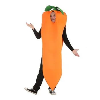 Нестандартен мъжки костюм моркови за възрастни, събиране на плодове и зеленчуци, детски костюм моркови за парти, карнавал, cosplay на Хелоуин