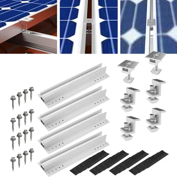 Модул слънчеви панели Алуминиева скоба трапециевидный лист 30 см Монтажна рейк За всички условия на дневна светлина Детайли за слънчева енергия