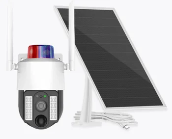 IP камера 1080P 4G WIFI Външна Слънчева батерия 18650 GSM-карта Сензор за движение Цветна аларма Домашна камера за нощно виждане