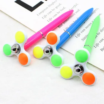 20PCS Многофункционална Цветна въртяща се дръжка с гироскопом на върха на пръста си, творчески канцеларски материали, декомпрессионная играчка химикалка химикалка