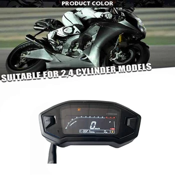 Универсален мотоциклет LCD цифров измерител, скоростомер, километраж, оборотомер, датчик за 1200 об/мин