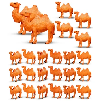 24шт Фигурки на камили Модели на камили Фигурки на животни За торти, Украси за дома на работния плот Декор