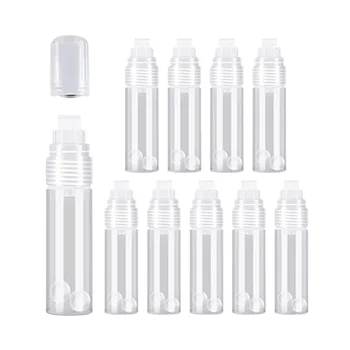 10 Опаковки за Еднократно Акрилни маркери химикалки 15 мм Празни Акрилни Връхчета Прозрачна Бяла Боя Връхчета за Наскальной Бои За Дърво