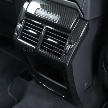 Новост! Аксесоари от ABS-пластмаса, в стила на въглеродни влакна за LandRover Range Rover Evoque 12-17, рамка за излизане на климатика задната редица, декоративни капачки