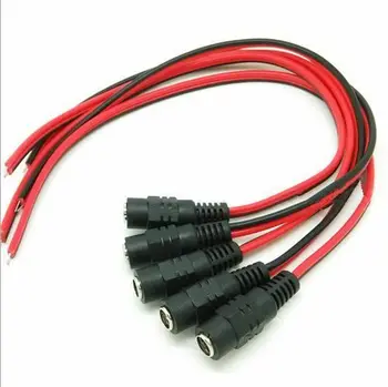 10 X висококачествени штекерного захранващ конектор dc 5,5*2,1 мм конектор за свързване на кабел за ВИДЕОНАБЛЮДЕНИЕ PSU с косичкой 12