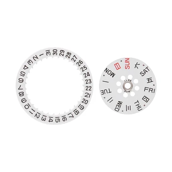 Пластмасов часовников механизъм, циферблат с календарната дата и дневен пръстен, замяна за Miyota 8200 8205, Аксесоари за час механизъм, резервни Части за ремонт на