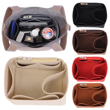 Чанта-подложка от твърд филц, косметичка-органайзер, вътрешна пътна чанта за чанта-кофи, преносими, козметични чанти за багаж, чанта-тоут