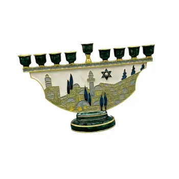 9 Клонове на европейския винтажного на Йерусалим, свещник, Сватбена вечеря на свещи, Свещници от сплав, Ханукальный Свещник, декор глазура