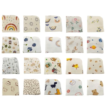 Памучни кърпи за лице, Оригване, Квадратна кърпа за новородено, 4-слойный малка носна кърпичка