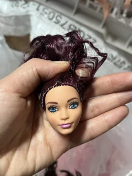 1/6 27 см кукла barbi head подарък за момиче, са подбрани играчка с коса, грим за детски глави, много възможности постоянно се обновява, barbi qian