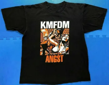 Тениска KMFDM Angst С къс ръкав От Черен Памук, За Мъже от Всички размери от S до 2345XL NB771 с дълъг ръкав
