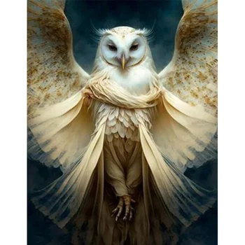 AB Диамантена кръст бод Flying Owls 5D САМ Диамантена бродерия кристали Картина на Диамантена живопис