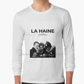 La Haine Плакат на Филма Тениска от 100% Чист Памук Филм Филм La Haine Френска Омраза на 90-те години Гръндж Тъмно Черно-Бели Графики