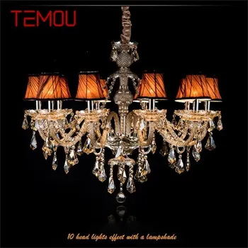 Полилей TEMOU в американски стил, led подвесная свещ, окачена лампа, луксозни осветителни тела за дома, Вилата, Хол