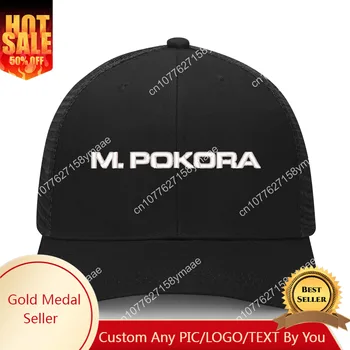 M Pokora Singer, шапка с бродерия, Мъжки Дамски Спортна бейзболна шапка, Дишаща мрежа, Летен козирка, шапки, Шапки за поръчка на Лого