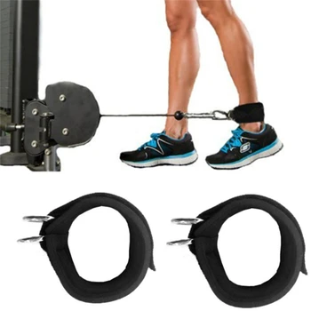 1 бр 2-те пръстен въжета по глезените за силови тренировки за крака, фитнес оборудване за фитнес, Еластичен здрав найлонов колан