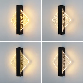 Прост led монтиран на стената лампа, Nordic, огледало с мехурчета от Кристал, Предни светлини, Коридор, Пасаж, Хол, Спалня, Тоалетка, Стенни осветителни тела