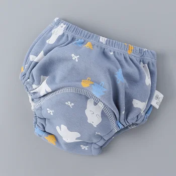 6-Слойна Водоустойчив памучни детски спортни панталони за еднократна употреба, къси панталони за бебета, плат за дамско бельо, Бебешки пелени, гащи за смяна на пелени
