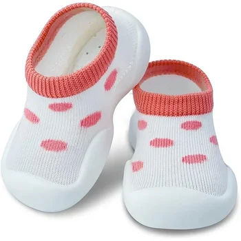 Детски чорапи, Обувки Обувки за първите разходки момчета и момичета Нескользящие Маратонки с мека подметка Обувки за бебета Чорапи за момичета