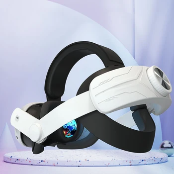 Регулируема VR-каишка на главата, удобен VR-лесно взаимозаменяеми каишка, намаляване на натиска върху лицето, с Ергономичен дизайн за слушалки Meta Quest 3.