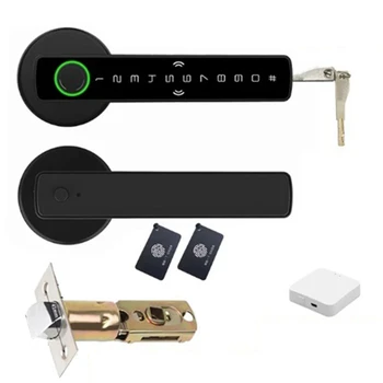 Приложение на Hristo Smartlife Смарт парола за RFID четец на пръстови отпечатъци IC карта с единично капаче за вътрешната врата на дома