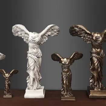 Крилата Богиня на Победата, ретро-Гръцка Статуя, Предмет на Интериора Офис маса, Аксесоари, Рафтове за хола, вътрешна полк, Плюсове декор