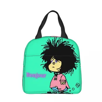 Преносима чанта за обяд Bonjour, Аниме Mafalda, Хладилник лед, Изолиращи чанти за съхранение на храна за пикник