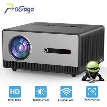 PROGAGA PG600W Проектор Full HD 1080P WiFi LED 2K 4K Видео Movie Beam Android Проектор PK DLP За Домашно кино Cinema в прожектор