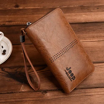 Мъжки портфейл за пари на новия дизайн, чантата е от изкуствена кожа, клатч голям капацитет, всекидневни дълъг чантата си за телефон за мъже